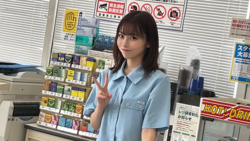 香坂たえが演じるコンビニ店員のフェラ抜きと中出しSEXがエロい